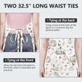 thumbnail image 6 of Fall Pumpkins Leaves Pattern Apron-Garden Aprons for Women with Pockets-Cotton Linen Waterproof Kitchen Cooking Gardening Aprons Adjustable for Kitchen,Cooking,BBQ and Salon 33"x27", 6 of 7