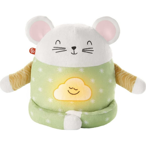 Fisher-Price Meditation Mouse Sound Machine Toddler Plush Toy with Light & Music