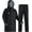Black, variant on Rain Suits for Men Women Waterproof Heavy Duty Rain Gear Long Rain Jacket Coat & Pants(Navy, L)