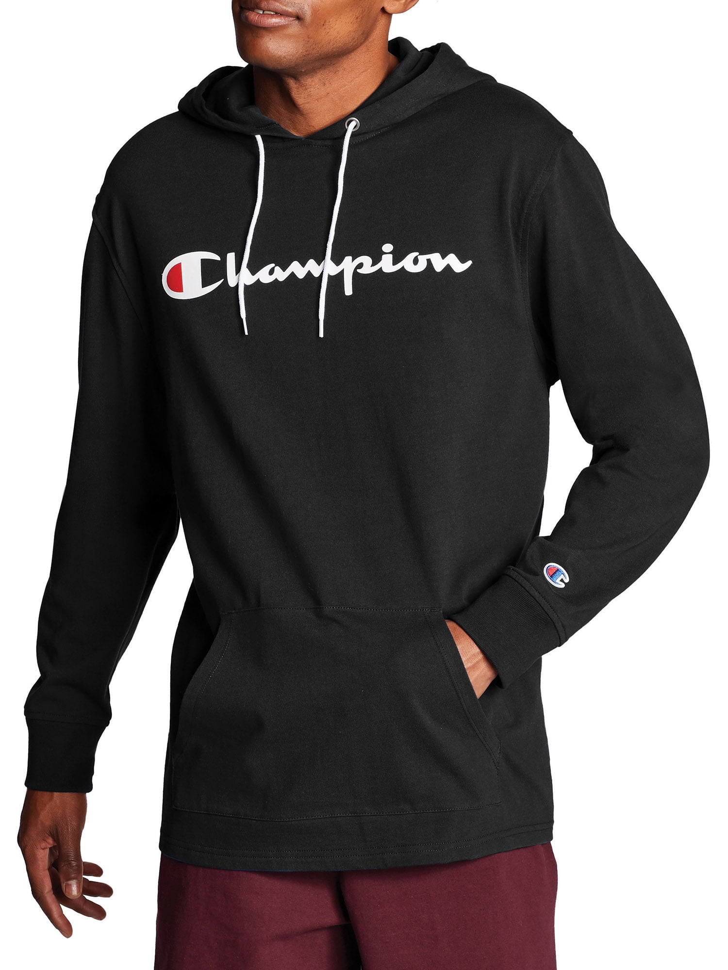 Champion Men's and Big Men's Middleweight T-Shirt Hoodie, Sizes up to ...