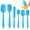Blue, variant on Set of 6, Food Grade Silicone Spatulas, Rubber Spatulas Heat Resistant, Seamless One Piece Design - blue