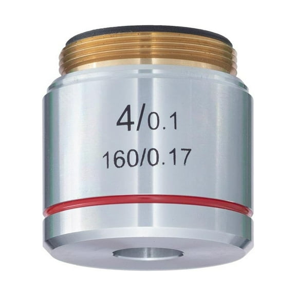 AmScope 4X Achromatic Objective Lens for Compound Microscopes