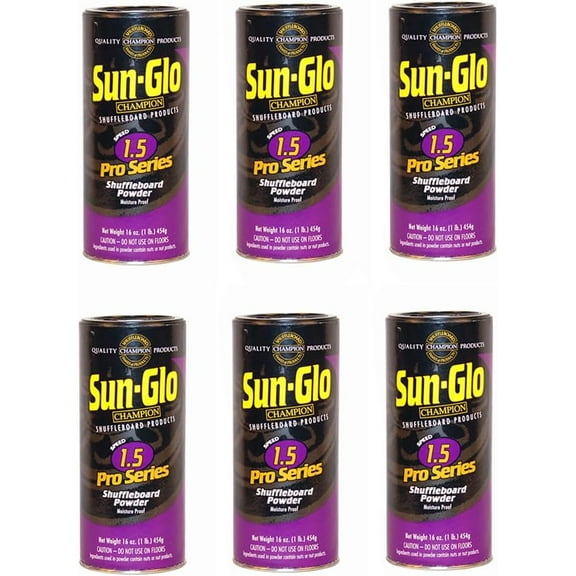 6 Pack Sun-Glo #1.5 Speed Shuffleboard Powder Wax