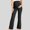 Black, variant on Women's High Waisted Maternity Yoga Pants Tummy Control Solid Pregnancy Wear Straight Leg Workout Leggings Stretchy Comfy Tights