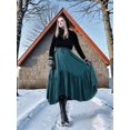 thumbnail image 4 of Maxi Skirts for Women High Waist Renaissance Skirt Long Skirt with Pockets Lake Blue M, 4 of 7