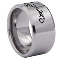 thumbnail image 3 of Buck Doe Cross Fish Hook Tungsten Carbide Ring, 3 of 9