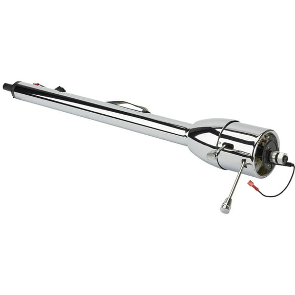 Speedway Motors Passenger Car Tilt-Only Steering Column in Chrome, 5-Position Adjustable Tilt with Turn Signal Switch, Floor Shift Compatible, 34.5″ Length