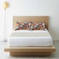 thumbnail image 6 of Yayeee Pillowcase Standard Size Set of 2 Satin Wrinkle Resistant Pillow Case, Colorful Flowers, 6 of 8