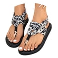 thumbnail image 4 of enyan Womens Flats Women's Comfortable Summer Beach Thong Sandals for Women with Cushion Walking Arch Support Yoga Mat Indoor Outdoor Soles,Black,Size 8, 4 of 7