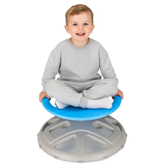 Pirecart Large Size Spinning Chair for Autistic Kids, Sit and Spin Autism Toys for Age 3 , Children's Rotating Chair for Kids with Autism, Training Body Coordination, Blue