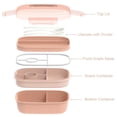 thumbnail image 3 of Bento Box para adultos, lonchera con utensilios, apilable, a prueba de fugas, lonchera Bento Box para salir a cenar, trabajar, hacer picnic, 21,5*14,5*10 cm, 3 of 7