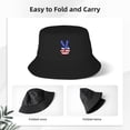 thumbnail image 3 of ZICANCN Bucket Hat Unisex for Men Women, American Flag Finger Fashion Fishing Hat Cute Fisherman Cap, Black, 3 of 5