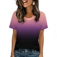 thumbnail image 3 of Maean Mens Gradient Tee Short Sleeve Crew Neck Shirts Lightweight Fashion Casual Color Block Summer Tops, 3 of 7