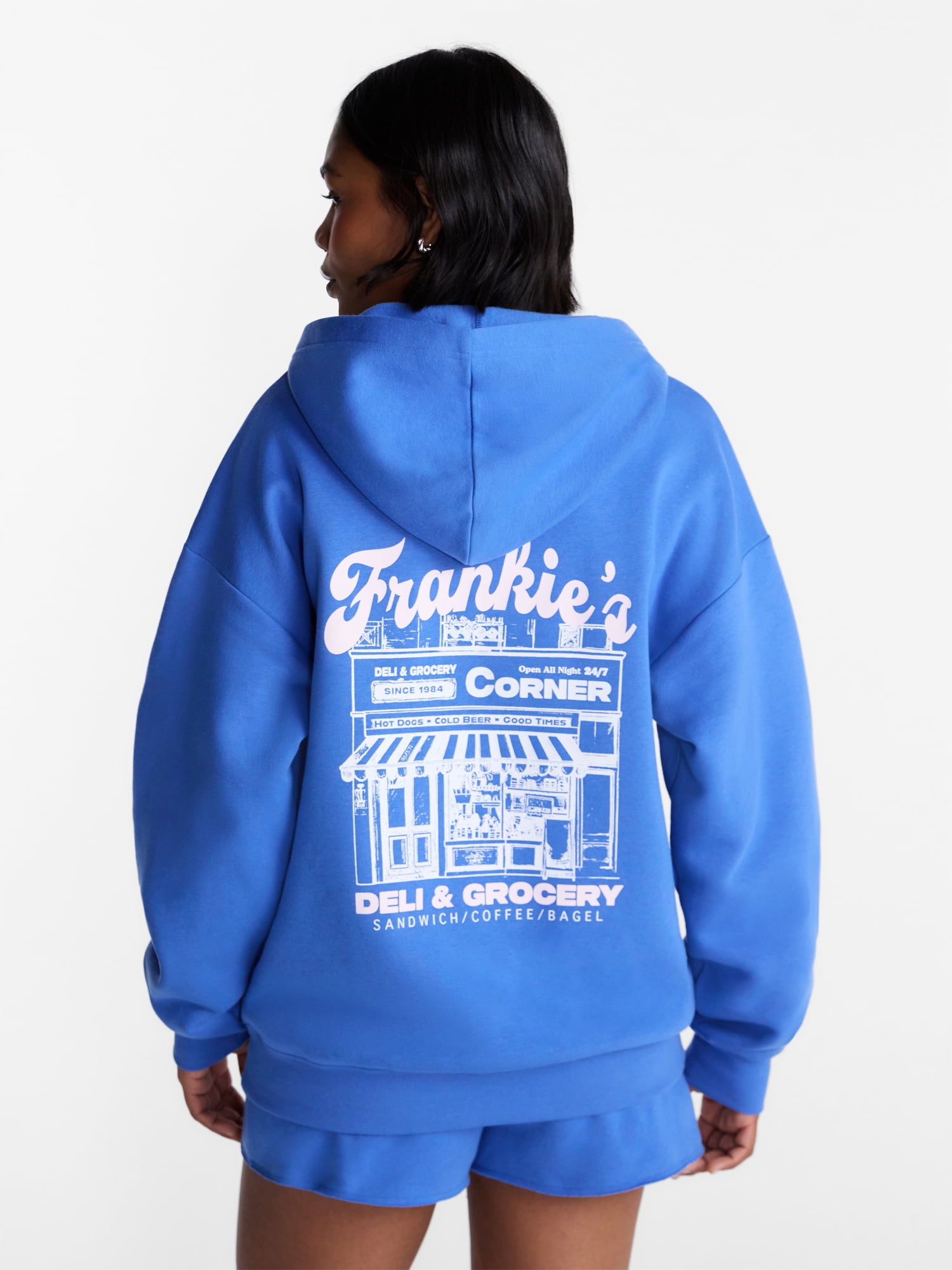 No Boundaries Graphic Fleece Hoodie, Women's XXS-XXL