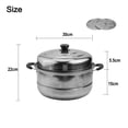 thumbnail image 3 of Easily Prepare Delicious Meals with this 2 Tiered Stainless Steel Steamer, 3 of 8