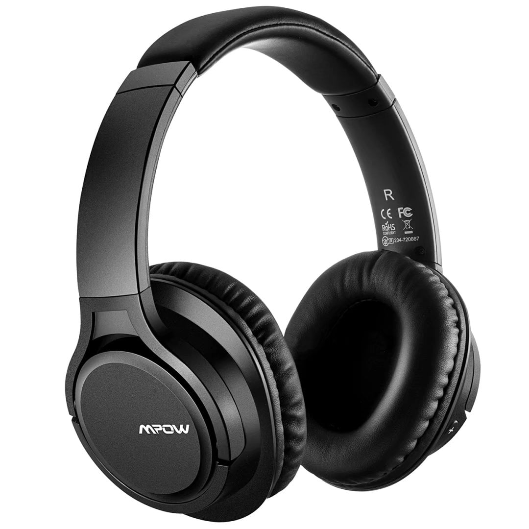 Mpow H7 Bluetooth Headphones Over Ear, Stereo Wireless Headset with Microphone Comfortable Memory-Protein Earpads 18 Hours Playtime and for Cellphone Tablet, Black - Walmart.com