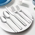 thumbnail image 4 of 60-Piece Silverware Set, Vesteel Stainless Steel Flatware Set Service for 12, Modern Tableware Cutlery Set for Home and Restaurant, Square Edge & Mirror Finish, Dishwasher Safe, 4 of 7