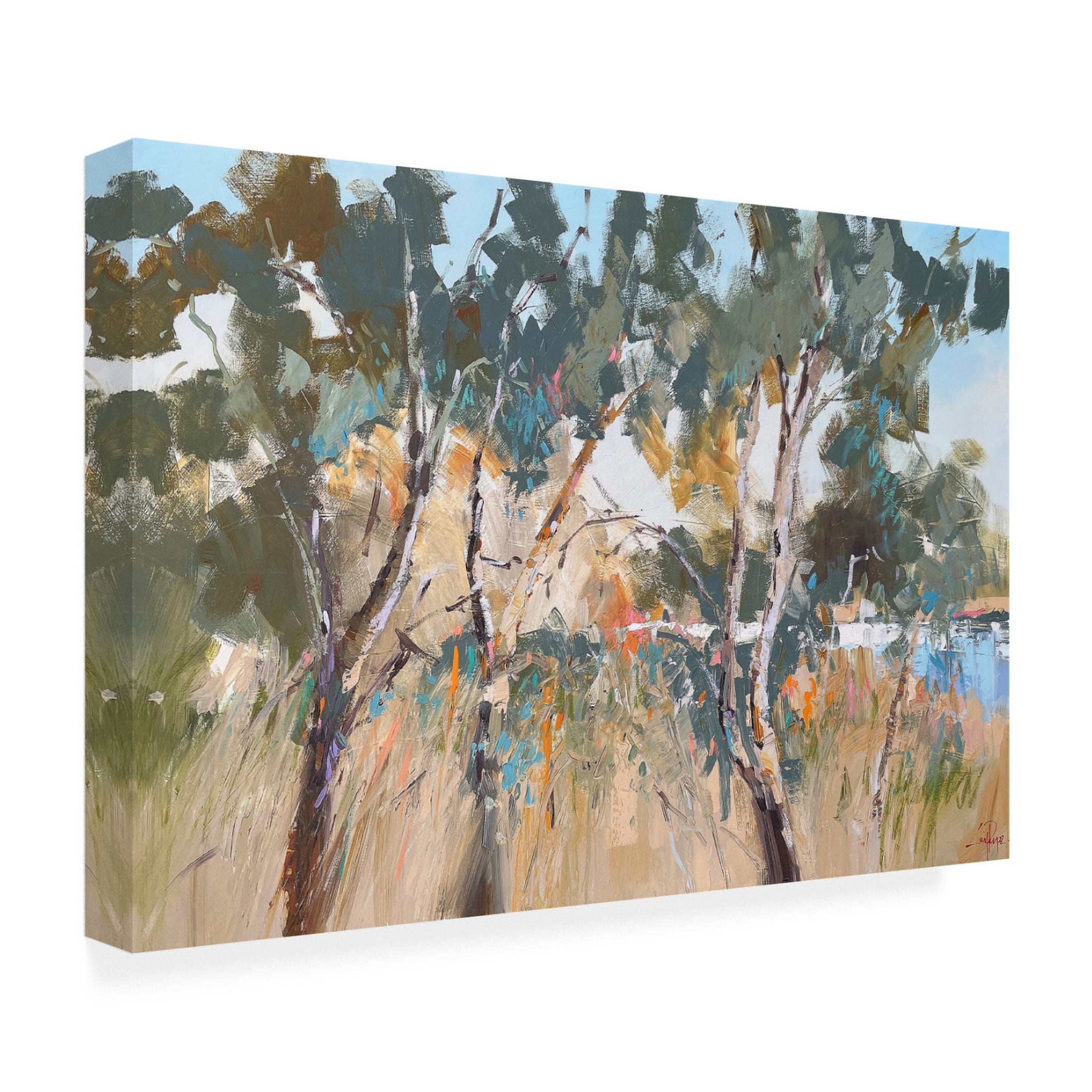 Canvas Wall Art - Craig Trewin Penny 'Aspendale Water' Wall Art for Living Room, Bedroom, or Office Décor by Trademark Fine Art - 24 x 16 Inches
