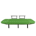 thumbnail image 3 of Irish Futon Couch, Retro Pattern in Vivid Green Cultural Checkered Traditional Tile, Daybed with Metal Frame Upholstered Sofa for Living Dorm, Loveseat, Green Lime Green, by Ambesonne, 3 of 4
