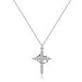 thumbnail image 4 of DLQT Rotating Crown Gold Crown Necklace Rotating Circle Cross Zircon Crown Cross Necklace, 4 of 7