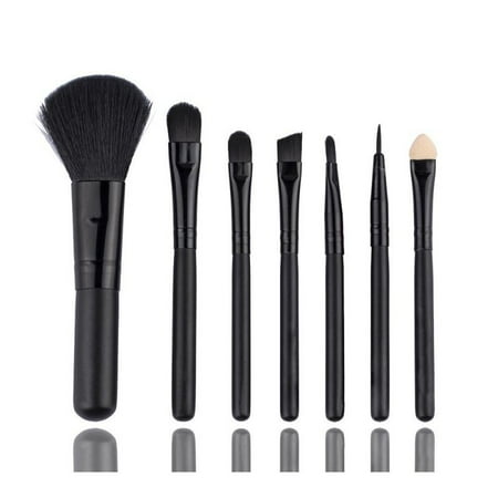 Makeup Eye Brush Set - Eyeshadow Eyeliner Blending Crease Kit - Best Choice 7 Essential Makeup (Best Makeup Brush For Gel Eyeliner)