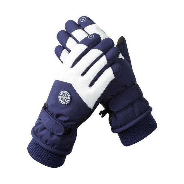 Guantes de esquí de invierno para hombres y mujeres, para exteriores, con pantalla táctil, cálidos, forrados de vellón, gruesos, impermeables y antideslizantes