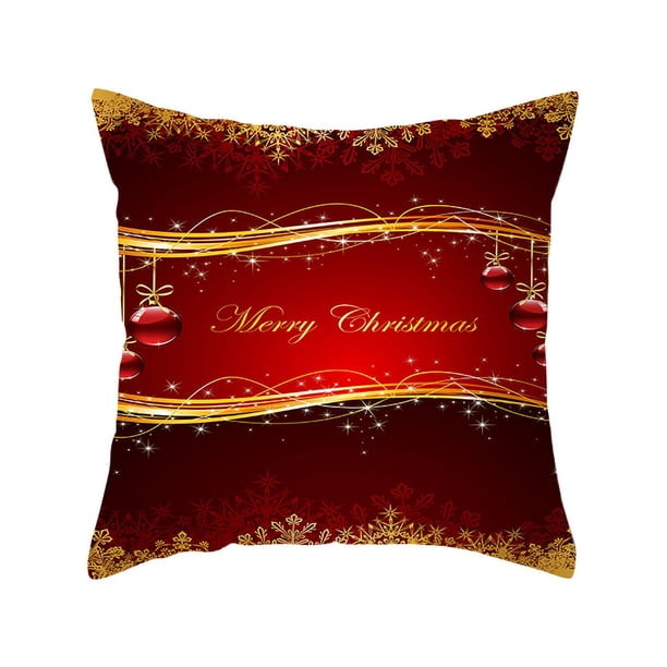 Xihbxyly Ofertas de outlet Liquidación de exceso de existencias Fundamental cojín navideño Fundamental almohada de franela para oficina y hogar