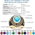 thumbnail image 2 of Gold Plated Class Rings Birthstone Rings Class Rings for Men High School Personalized Custom Rings Men's Class Rings Size 5-15 College Rings for Men, 2 of 10