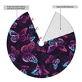 thumbnail image 4 of Kll 30" Christmas Tree Skirt Purple Butterfly Xmas Tree Skirts Mat For New Year Xmas Holiday Party Indoor Outdoor Home Decoration, 4 of 9
