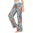 thumbnail image 3 of Large Women's Comfy Casual Pajama Pants Stretch Fabric Suitable for Yoga Pants Hippie Pants，The Best Holiday Gifts for Women Blue Green and Orange, 3 of 7