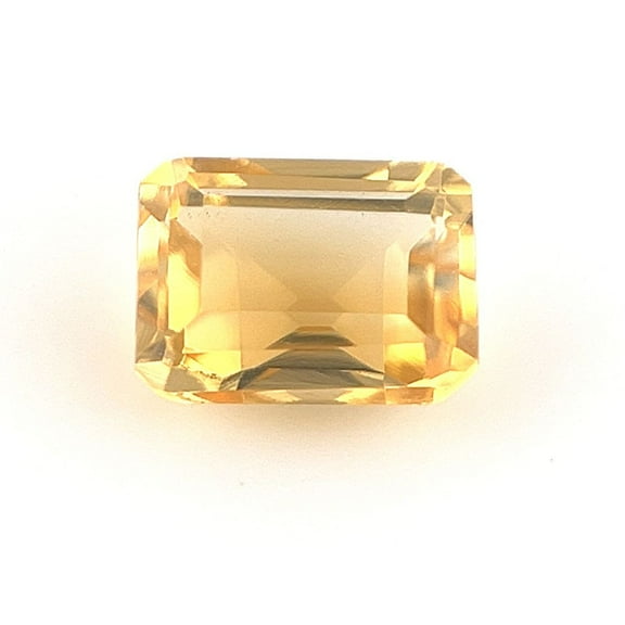 Certified Real 1 Carat Yellow Citrine Emerald Shape Step Cut 7x5 mm Loose Gemstone November Birthstone