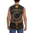 thumbnail image 4 of Fotbe Mystical Golden Eye Men's Camiseta sin Mangas Estampada para Hombres, Playera Casual para Gimnasio, Entrenamiento, Playa-X-Large, 4 of 7