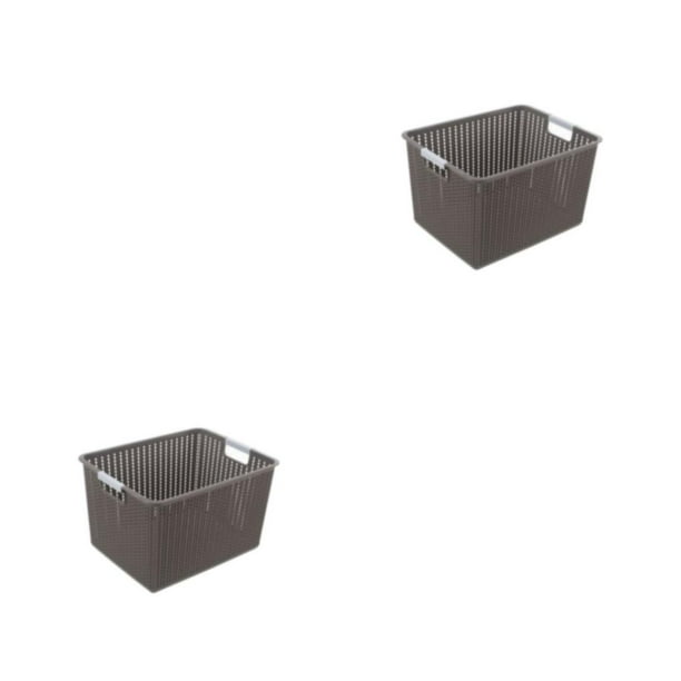 Advancent Caja de plástico duradera, organizador de almacenamiento apilable para habitación o dormitorio, organizador de dormitorio, cesta Type1 NO1