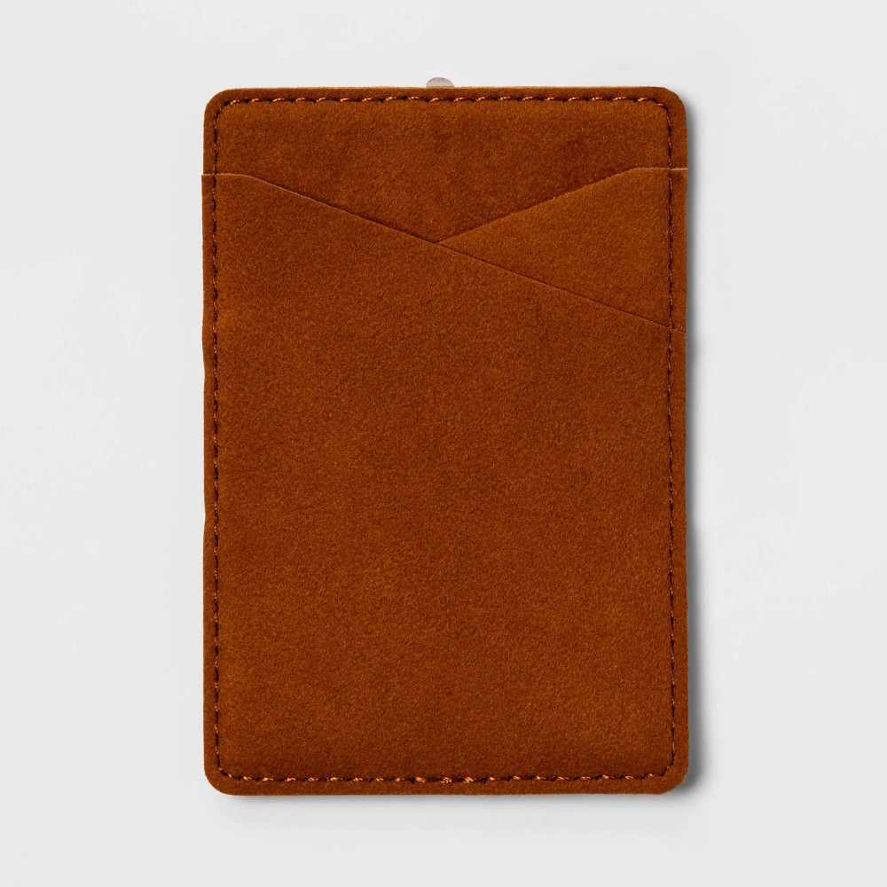 heyday Cell Phone Wallet Pocket Tan Suede