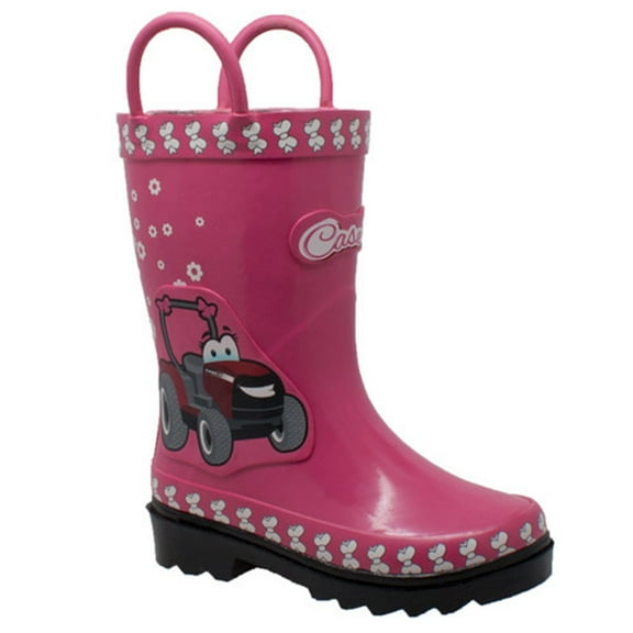 Children's 3D Fern Farmall Rubber Boot Pink
