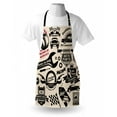 thumbnail image 3 of Retro Apron Car Repair Shop Logos Monochrome Car Silhouettes Best Garage in Town, Unisex Kitchen Bib Apron with Adjustable Neck for Cooking Baking Gardening, Beige Dark Coral Black, by Ambesonne, 3 of 3