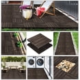 thumbnail image 3 of Yaheetech Pack of 27 Wood Flooring Tiles 12''x 12'' for Patio Garden, Black, 3 of 7