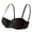#0415-Black, variant on Women's Demi Cup Underwire Bra, Floral Embroidered Push Up Gather Racerback, Soft Stretch Nylon, Smooth Seamless Full Coverage for Daily Casual Gift