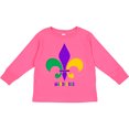 thumbnail image 3 of Inktastic Mardi Gras Fleur De Lis Girls Long Sleeve Toddler T-Shirt, 3 of 5