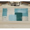 thumbnail image 1 of Abstract Decorative Rug, Abstract Grunge Style Brushstrokes Painting Contemporary Illustration, Quality Carpet for Bedroom Dorm and Living Room, 6 Sizes, Hunter Green, by Ambesonne, 1 of 1