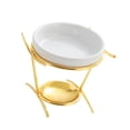thumbnail image 3 of Lipstore Ceramic Essential Oil Burner Desk Candlestick Decor Table Centerpiece Warmer Gold, 3 of 8