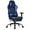 Black + Blue, variant on Gymax Massage Gaming Chair Racing Computer Task Chair Recliner w/Footrest Grey