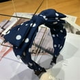 thumbnail image 2 of Miyuadkai Detachable Collar Summer Knotted Beach Ladies Hair Headband Dot Polka Hair Accessories Band Headband accessories Navy, 2 of 2