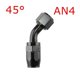 thumbnail image 1 of 1 Piece AN4/6/810/12 Straight 0/45/90/180 Degree Aluminum Swivel Hose Adapter Oil Fuel Line NPT Plug Black~0456, 1 of 1
