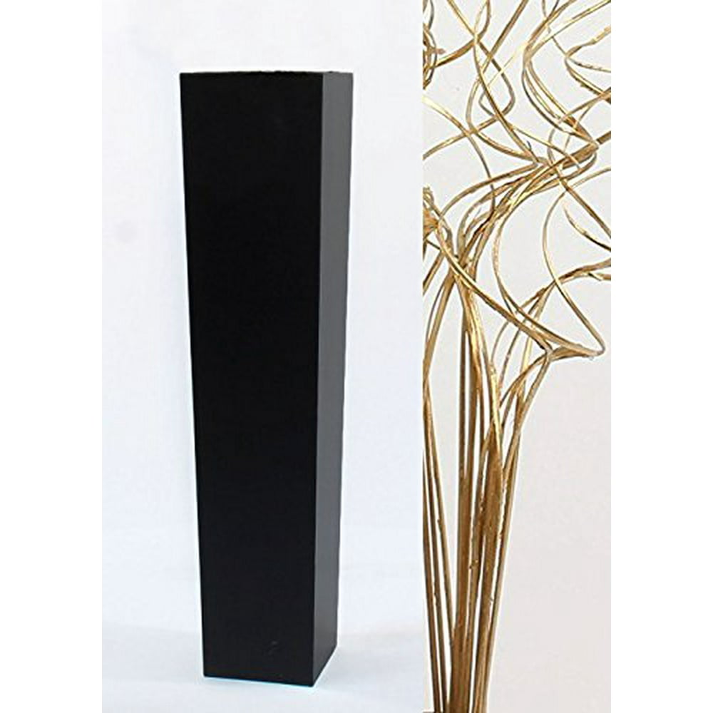 GreenFloralCrafts 28" Tall Square Black Floor Vase Branches Kit