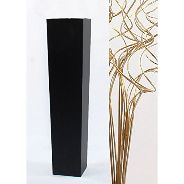 GreenFloralCrafts 28" Tall Square Black Floor Vase Branches Kit