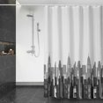 thumbnail image 1 of Quick Dry Shower Curtain, Machine Washable Waterproof Polyester Fabric Shower Curtain, Semi-Sheer Bathroom Curtains with 12 Hooks 180 x 200cm, 1 of 5