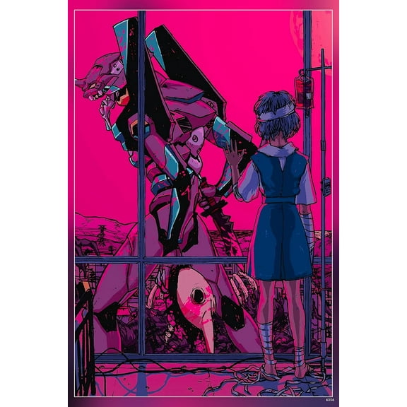 Neon Genesis Evangelion Anime Series Canvas Poster Wall Art (12x18 Unframed)