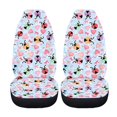 thumbnail image 5 of XYZCANDO Interior Decor Car Seat Covers SUV Sedan Vehicle, Thin Breathable Car Front Seat Covers Set of 2 Polyester Colorful Ladybug Hearts, 5 of 10