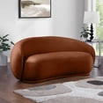 thumbnail image 2 of Meridian Furniture Emery Cognac Velvet Loveseat, 2 of 8